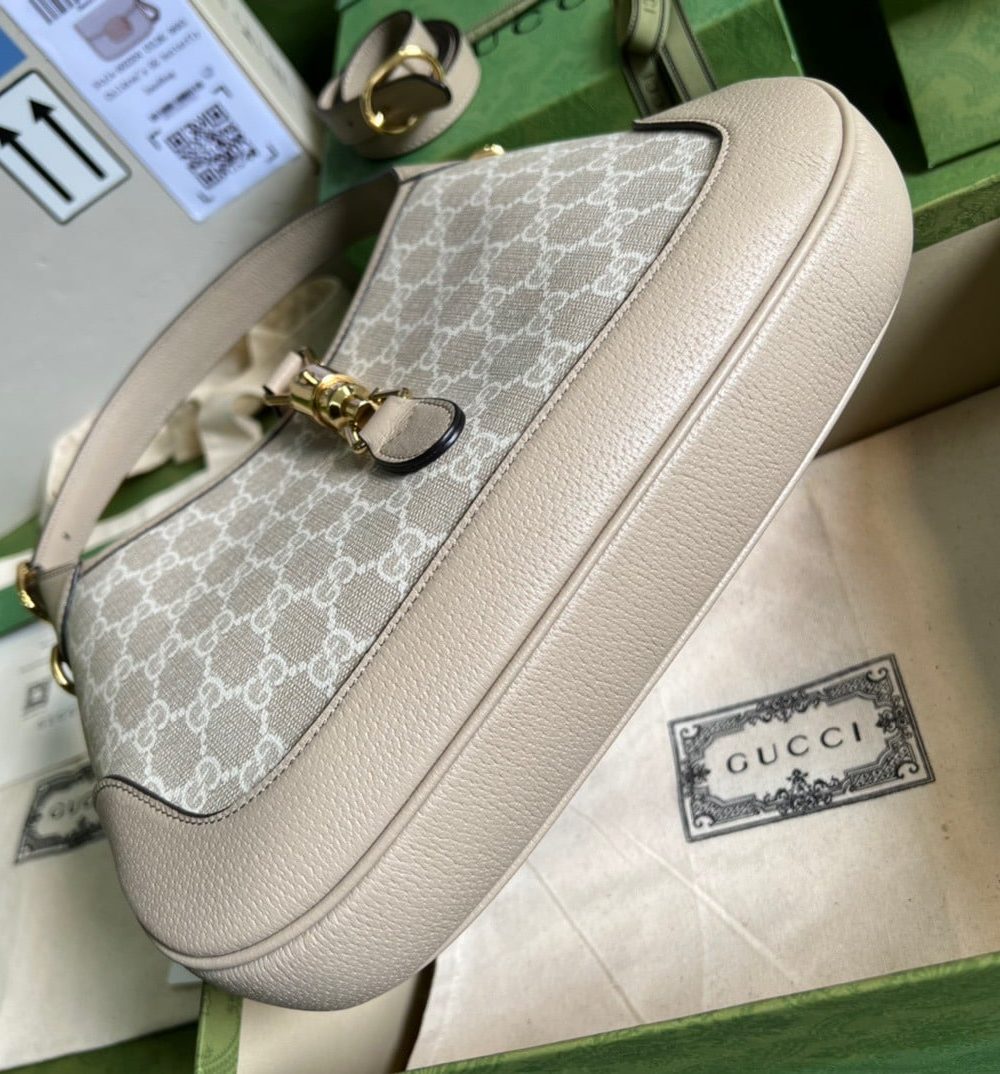 1:1 Replica Gucci Jackie 1961 Small GG Shoulder Bag Beige For Women, Women's Bags 11in/28cm GG ‎678843 UULAG 9682