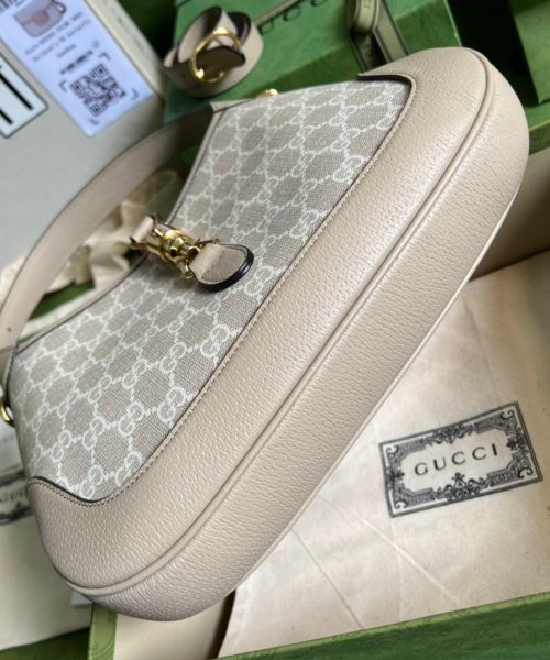 1:1 Replica Gucci Jackie 1961 Small GG Shoulder Bag Beige For Women, Women's Bags 11in/28cm GG ‎678843 UULAG 9682