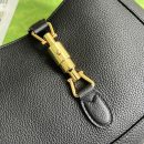 1:1 Replica Gucci Jackie 1961 Small Shoulder Bag Black For Women, Women's Bags 10.8in/28cm GG ‎636709 10O0G 1000