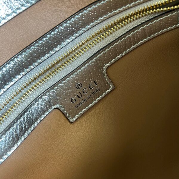 1:1 Replica Gucci Jackie 1961 Small Shoulder Bag Silver For Women, Women's Bags 10.8in/28cm GG
