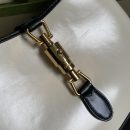 1:1 Replica Gucci Jackie 1961 Small Shoulder Bag White With Black 11in/28cm 636706 10OBG 9099