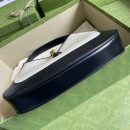 1:1 Replica Gucci Jackie 1961 Small Shoulder Bag White With Black 11in/28cm 636706 10OBG 9099