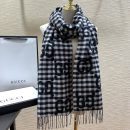 Gucci Jacquard Wool Scarf Dark Blue and Ivory Scarf 220cm/86.7in 644365 4G718 4178 