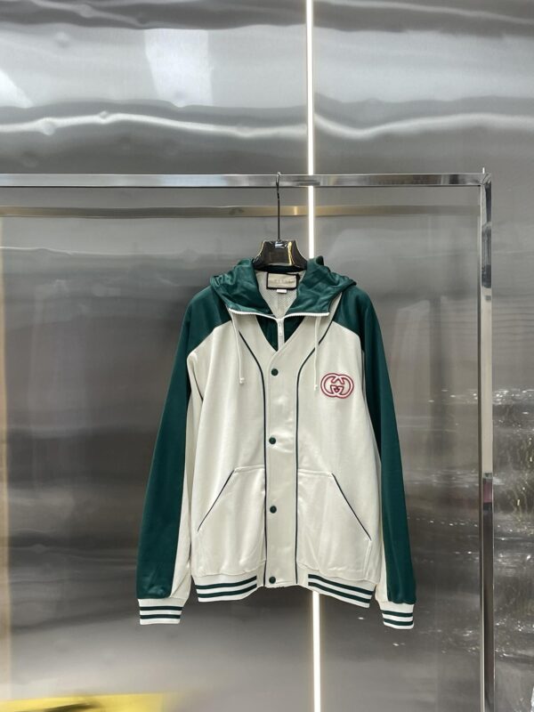 Gucci Jersey With Zipper Jacket Green For Women
