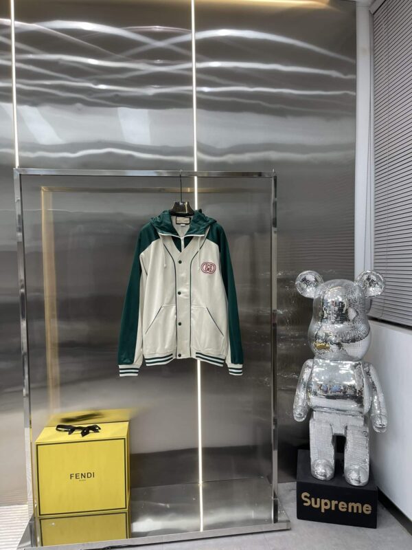 Gucci Jersey With Zipper Jacket Green For Women