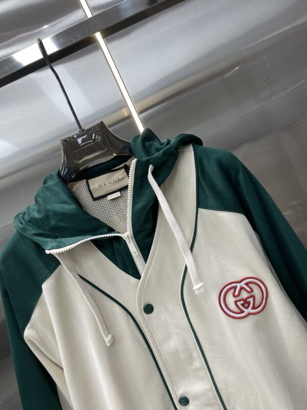 Gucci Jersey With Zipper Jacket Green For Women