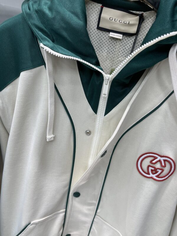 Gucci Jersey With Zipper Jacket Green For Women