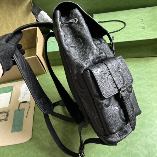 1:1 Replica Gucci Jumbo Gg Backpack Green Khaki/Black For Women 38.5cm / 15.1in 625770 AABZF 3341