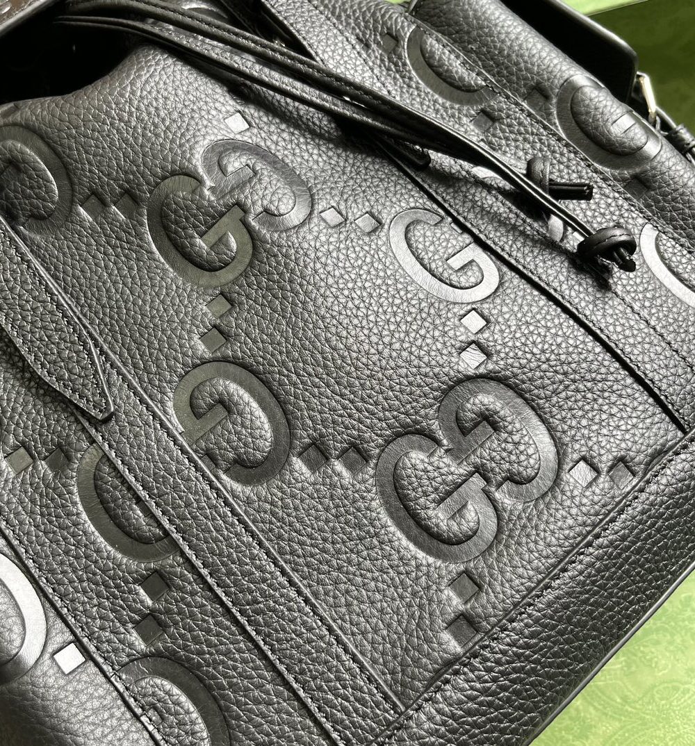 1:1 Replica Gucci Jumbo Gg Backpack Green Khaki/Black For Women 38.5cm / 15.1in 625770 AABZF 3341