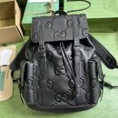 1:1 Replica Gucci Jumbo Gg Backpack Green Khaki/Black For Women 38.5cm / 15.1in 625770 AABZF 3341