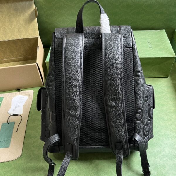 1:1 Replica Gucci Jumbo Gg Backpack Green Khaki/Black For Women 38.5cm / 15.1in 625770 AABZF 3341