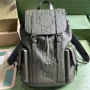 1:1 Replica Gucci Jumbo Gg Backpack Green Khaki/Black For Women 38.5cm / 15.1in 625770 AABZF 3341