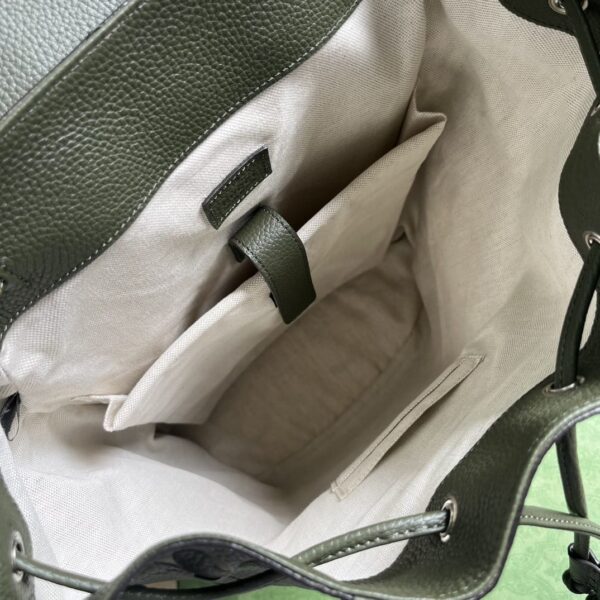 1:1 Replica Gucci Jumbo Gg Backpack Green Khaki/Black For Women 38.5cm / 15.1in 625770 AABZF 3341