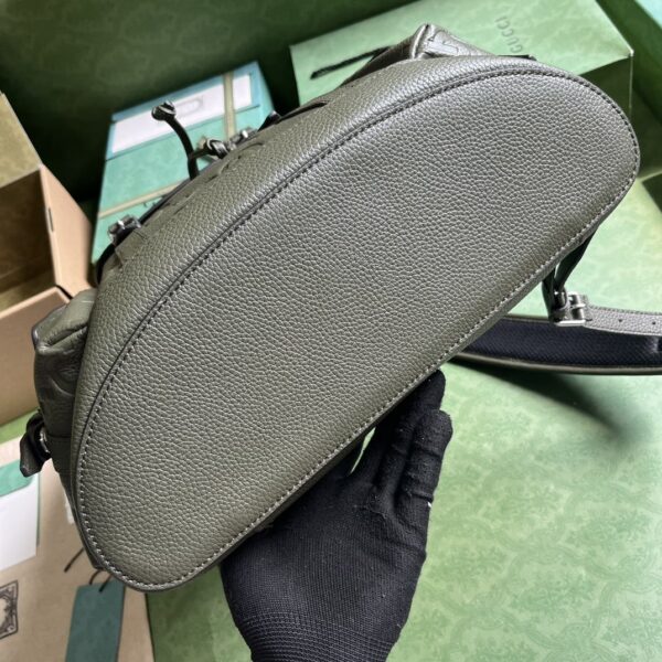 1:1 Replica Gucci Jumbo Gg Backpack Green Khaki/Black For Women 38.5cm / 15.1in 625770 AABZF 3341