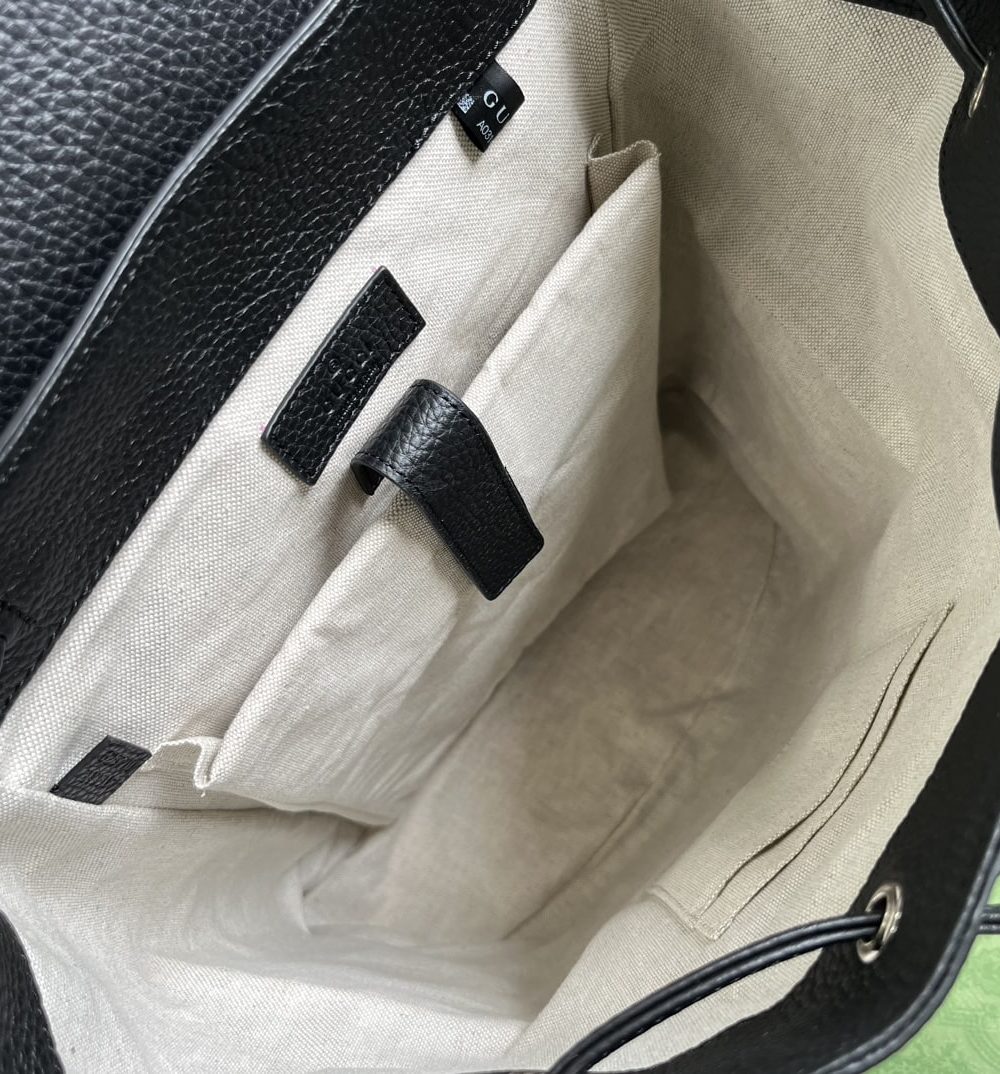 1:1 Replica Gucci Jumbo Gg Backpack Green Khaki/Black For Women 38.5cm / 15.1in 625770 AABZF 3341