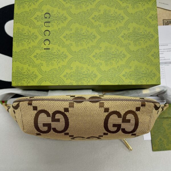 1:1 Replica Gucci Jumbo GG Belt Bag Camel And Ebony Jumbo GG Canvas For Women  15.3in/39cm GG 696031 UKMDG 2570