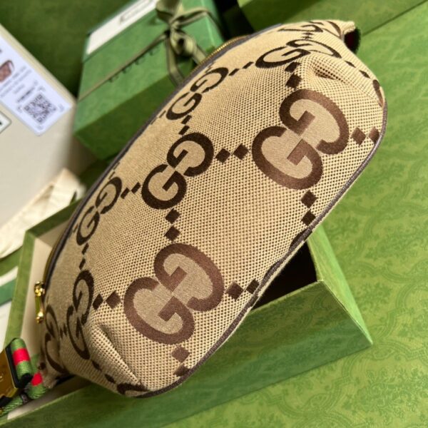 1:1 Replica Gucci Jumbo GG Belt Bag Camel And Ebony Jumbo GG Canvas For Women  15.3in/39cm GG 696031 UKMDG 2570