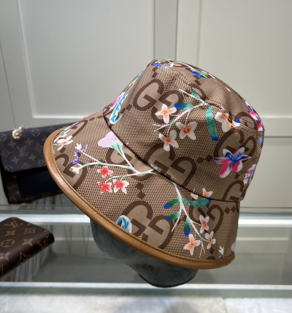 Gucci Jumbo GG Fedora Hat With Floral Embroidery Beige GG Hat ‎701842 3HAJM 2584