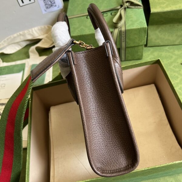 1:1 Replica Gucci Jumbo GG Mini Tote Bag Camel And Ebony Jumbo Canvas For Women  8in/20cm 699406 UKMDG 2570