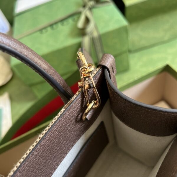 1:1 Replica Gucci Jumbo GG Mini Tote Bag Camel And Ebony Jumbo Canvas For Women  8in/20cm 699406 UKMDG 2570