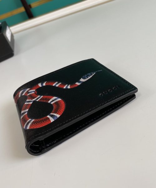 1:1 Replica Gucci Kingsnake Print GG Supreme Wallet For Men, Men's Wallet 11cm/4.5in GG ‎451268 K551N 1058