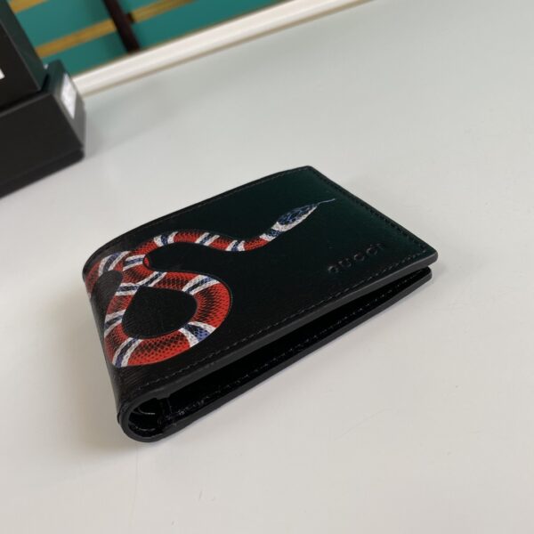 Gucci Kingsnake Print GG Supreme Wallet For Men, Men's Wallet 11cm/4.5in GG ‎451268 K551N 1058