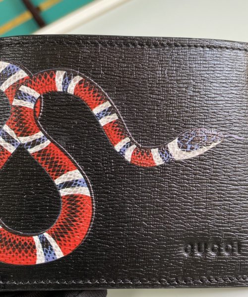 1:1 Replica Gucci Kingsnake Print GG Supreme Wallet For Men, Men's Wallet 11cm/4.5in GG ‎451268 K551N 1058