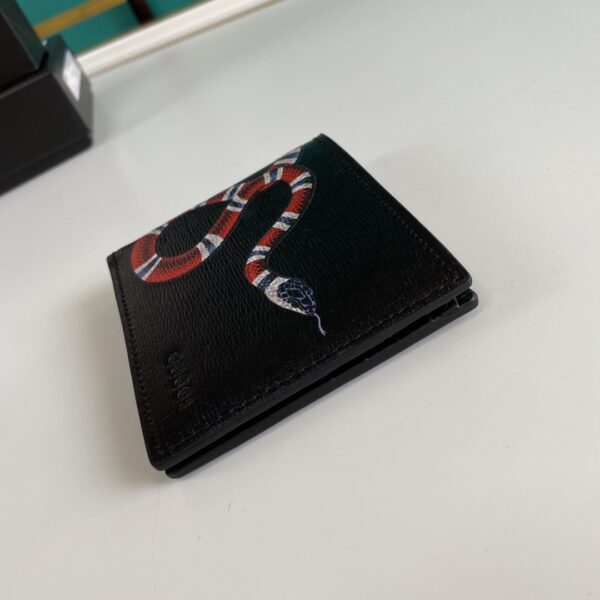 Gucci Kingsnake Print GG Supreme Wallet For Men, Men's Wallet 11cm/4.5in GG ‎451268 K551N 1058