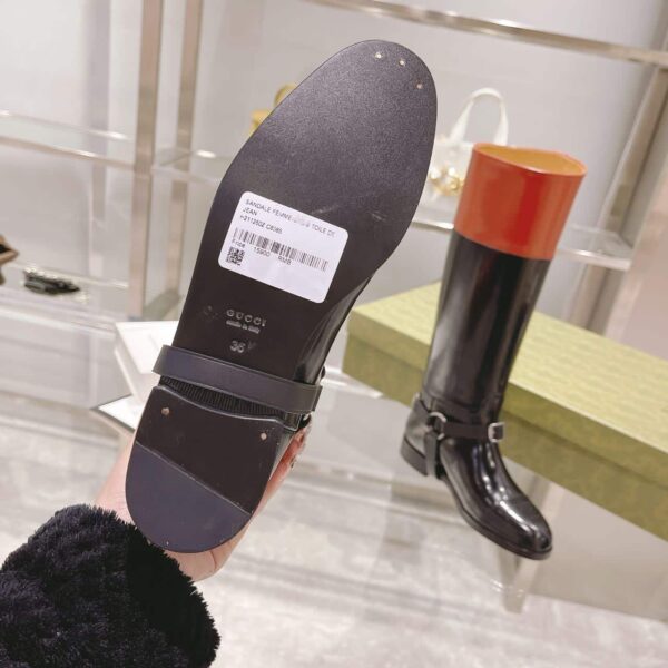 Gucci Knee-High Boot With Harness Black For Women GG 674670 DS8J0 1079