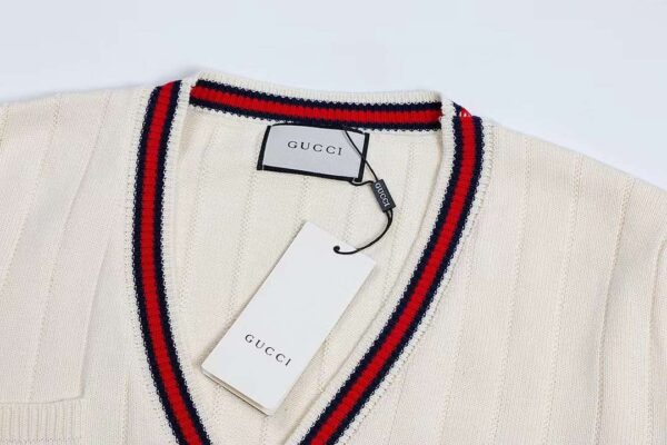 Gucci Knit Cotton Cardigan Cream For Men
