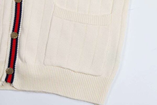 Gucci Knit Cotton Cardigan Cream For Men