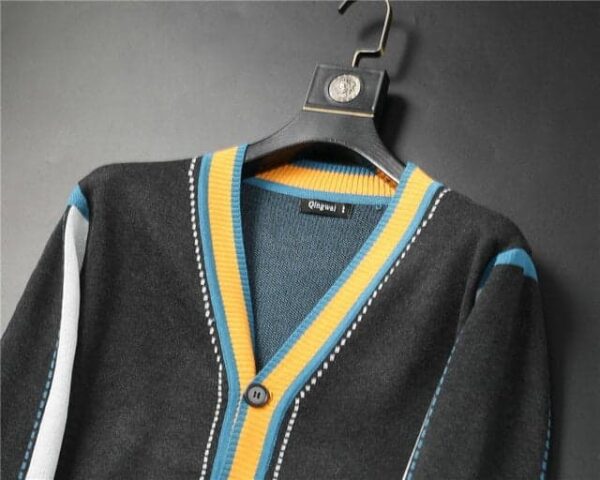 Gucci Knit Wool Cardigan With Patch Black For Men