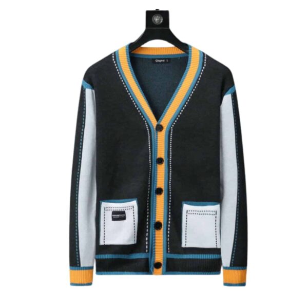 Gucci Knit Wool Cardigan With Patch Black For Men