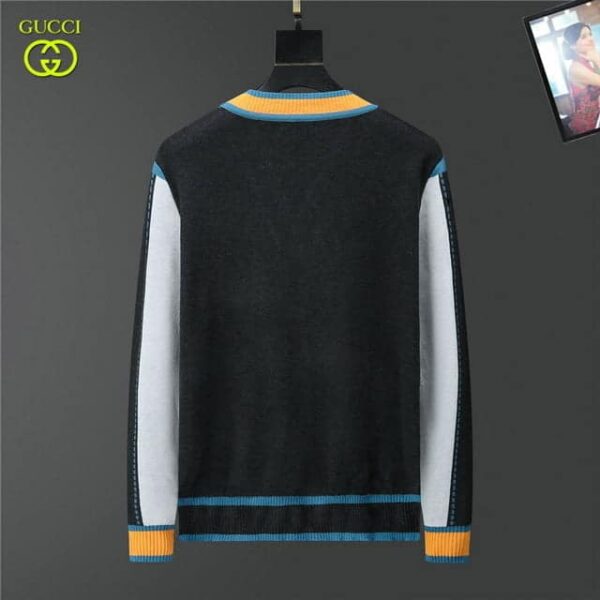 Gucci Knit Wool Cardigan With Patch Black For Men