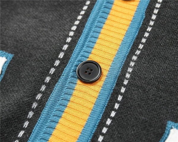 Gucci Knit Wool Cardigan With Patch Black For Men