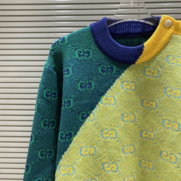 Gucci Letter GG Sweatshirt Green For Men