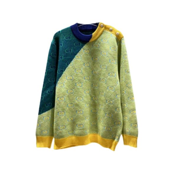 Gucci Letter GG Sweatshirt Green For Men