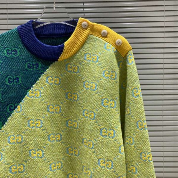 Gucci Letter GG Sweatshirt Green For Men