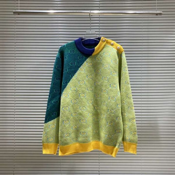 Gucci Letter GG Sweatshirt Green For Men