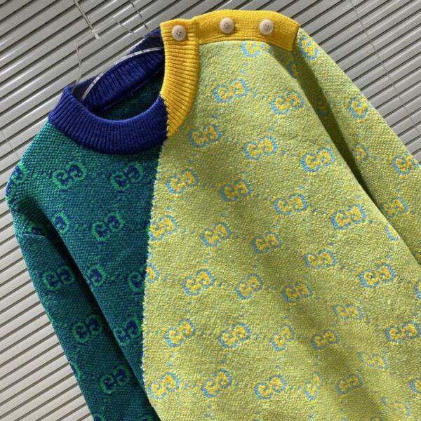 Gucci Letter GG Sweatshirt Green For Men