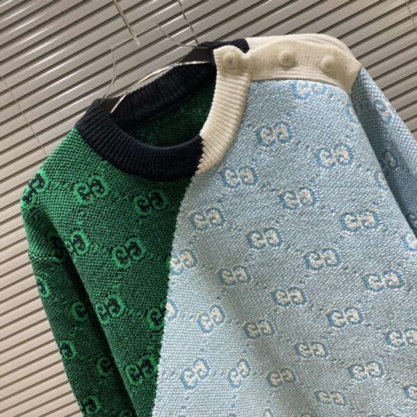 Gucci Letter GG Sweatshirt Light Blue For Men