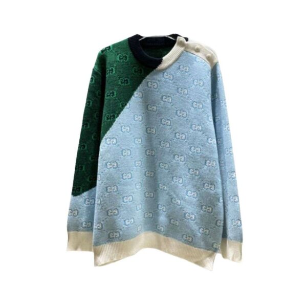 Gucci Letter GG Sweatshirt Light Blue For Men