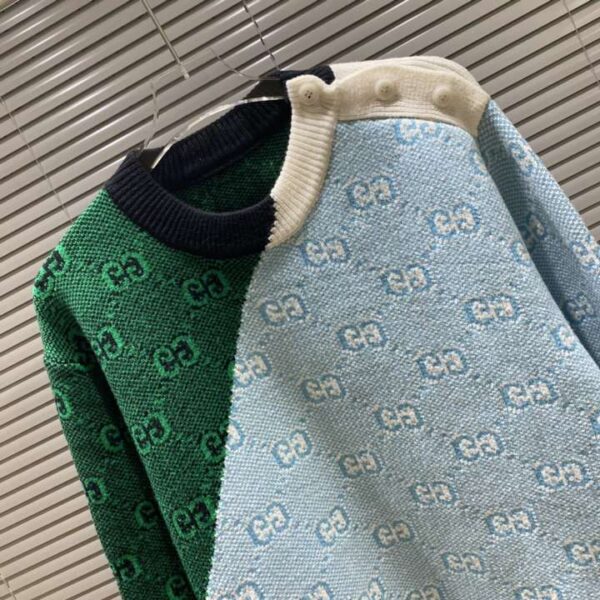 Gucci Letter GG Sweatshirt Light Blue For Men