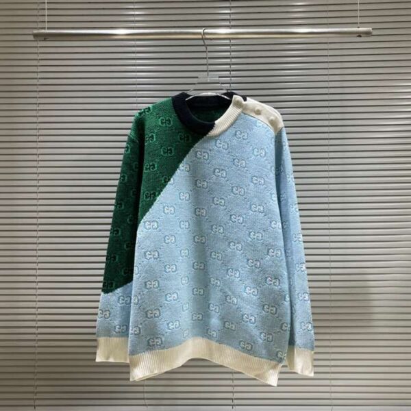 Gucci Letter GG Sweatshirt Light Blue For Men