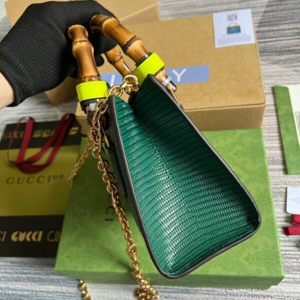 1:1 Replica Gucci Lizard Mini Tote Bag Green For Women, Women's Bags 7.9in/20cm GG