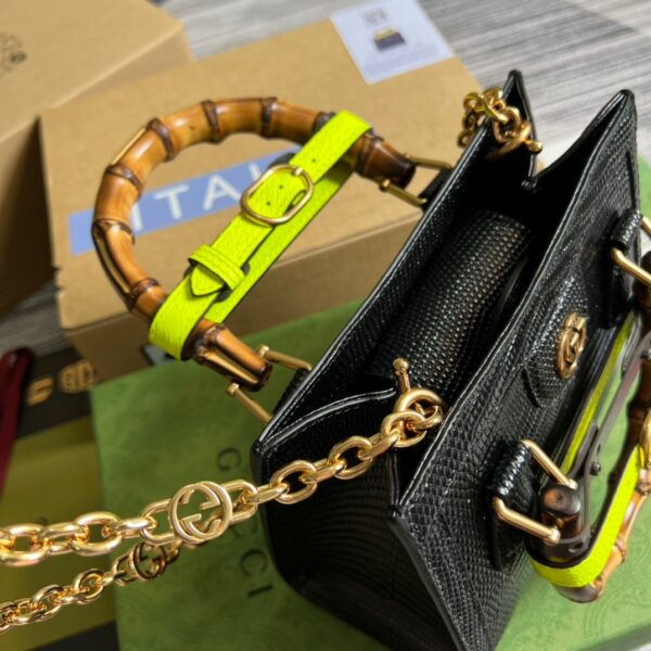 1:1 Replica Gucci Lizard Mini Tote Bag Green For Women, Women's Bags 7.9in/20cm GG