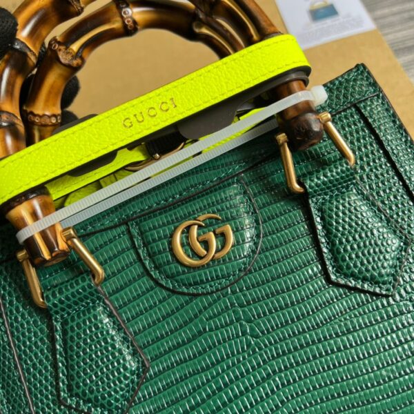 1:1 Replica Gucci Lizard Mini Tote Bag Green For Women, Women's Bags 7.9in/20cm GG