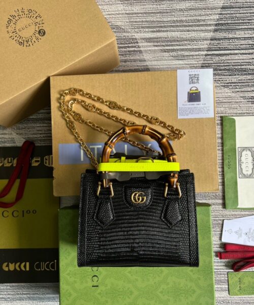 1:1 Replica Gucci Lizard Mini Tote Bag Green For Women, Women's Bags 7.9in/20cm GG