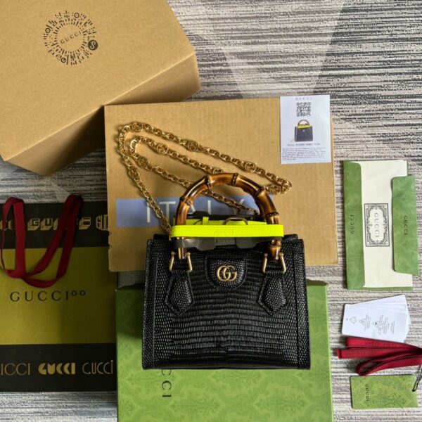 1:1 Replica Gucci Lizard Mini Tote Bag Green For Women, Women's Bags 7.9in/20cm GG