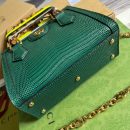 1:1 Replica Gucci Lizard Mini Tote Bag Green For Women, Women's Bags 7.9in/20cm GG